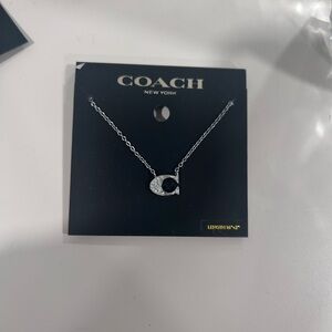 Coach Silver Necklace with C Pendant